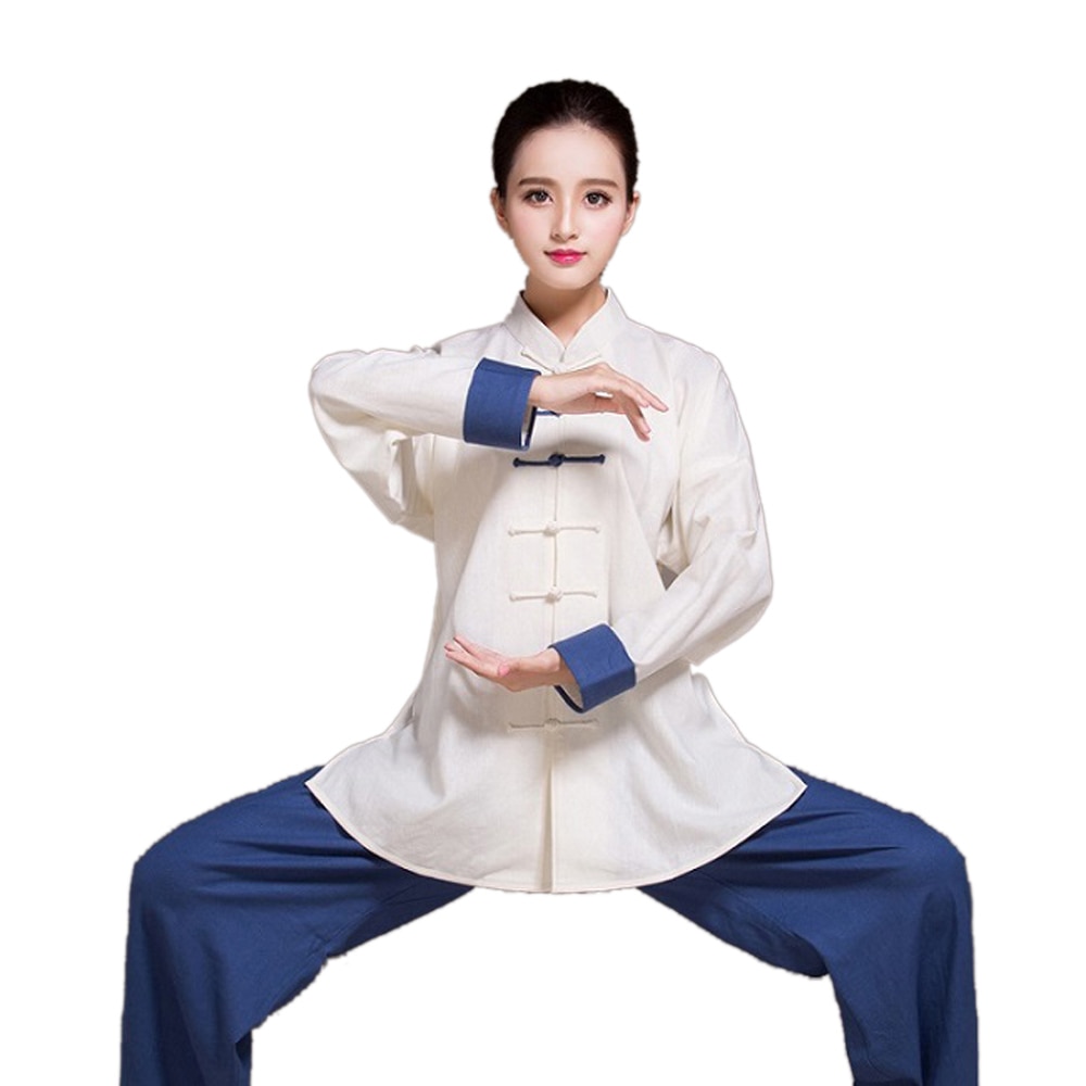 중국어 번체 리넨 태극권 유니폼 무술 정장 쿵푸 의류 타이지 무술 의류 자켓 + 바지
